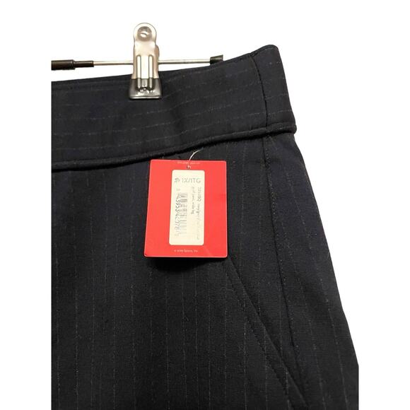 SPANX Ponte Wide‎ Leg Performance Pant Women Size 1X Petite Navy Pinstripe NWT - Picture 4 of 8